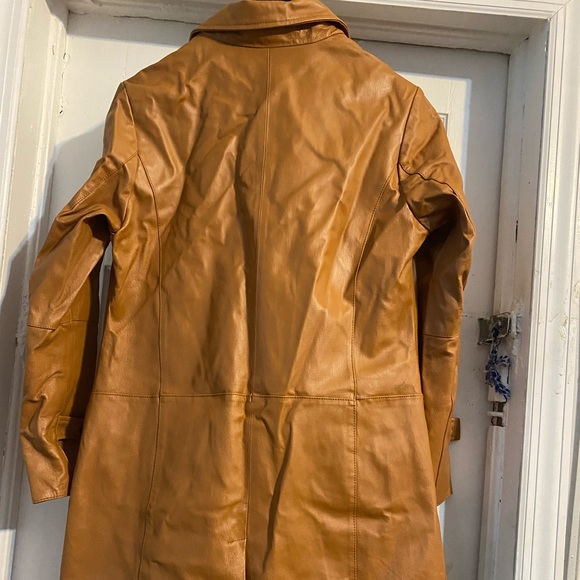 SOLD Chadwicks of Boston Leather Trench - Picture 2 of 5